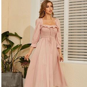 Bohemian style pink dress